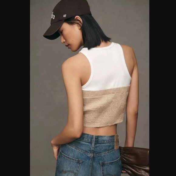 New M Anthropologie x Porridge corset twofer tank top - Picture 3 of 10